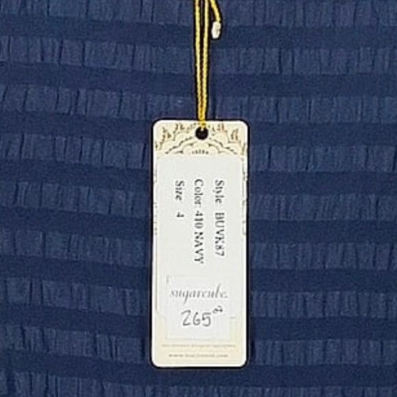 Tracy Reese Frock! Blue & Black 100% Silk Front Zipper Dress Size 4 Small NWT - Picture 5 of 6